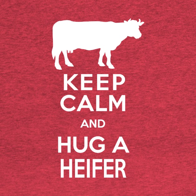 Funny Dairy Farm Hug a Heifer by AntiqueImages